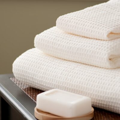 100% natural cotton waffle weave towels